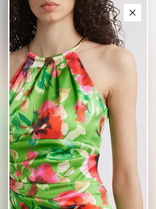 Eliza J Dresses & Skirts - NWT Eliza J Floral Chain Halter Ruched Mini Dress Size 8